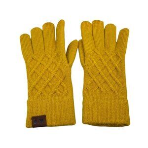 Reach star Mustard Slim Flexible Comfort Knit gloves Girls age 3 to 6 years old